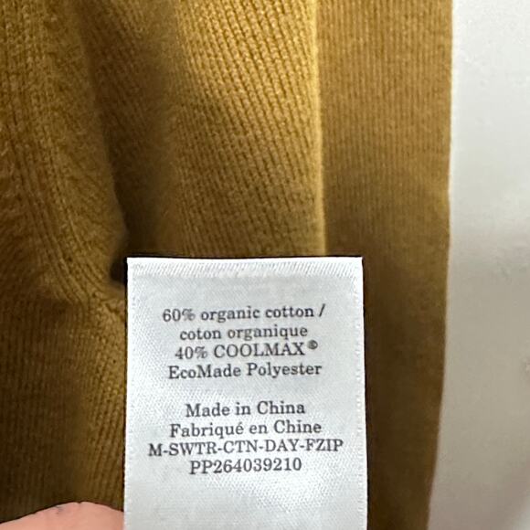 EVERLANE The No-Sweat Full Zip Sweater Tapenade Tan Sz M {RR44} - Picture 6 of 6